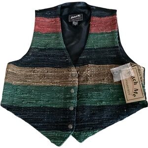 Katch Me Western Cowgirl Rancher Leather Vest Retro Style Size XL New with Tags
